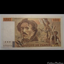 100 Francs Eugene Delacroix