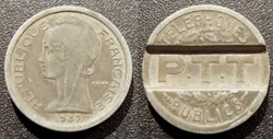 c- Jeton de téléphone PTT Zinc