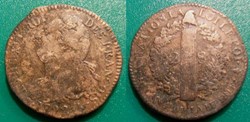 A-Constitution  2 Sols type FRANCOIS 1792 A métal de cloche