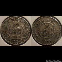Syrie 1/2 Piastre Banque de Syrie 1921