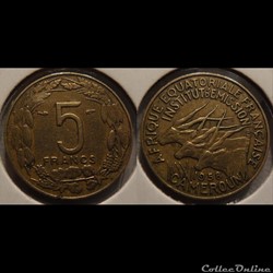 Afrique Equatoriale Française - Cameroun 5 francs 1958