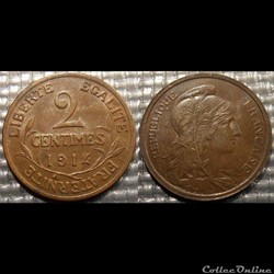 Ba 2 centimes Dupuis 1914
