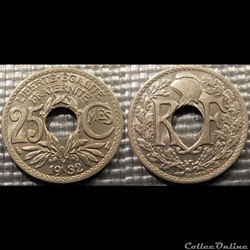 Fd 25 centimes EM Lindauer 1932 24mm 5g