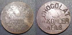 Monnaie 10 centimes Céres contremarquée