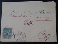 Vieux papiers: enveloppe oblitération envoi Trensacq