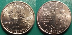 1/4 dollar 2002 P Ohio