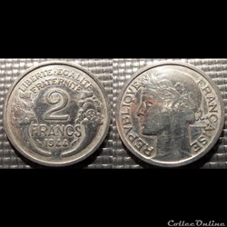Jf 2 francs Morlon 1944 27mm 2.2g