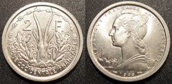 Afrique Occidentale Française-Union Française 2 francs 1948