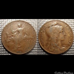 Da 10 centimes Dupuis 1912