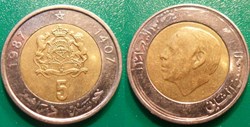 5 Dirhams 1407 soit 1987