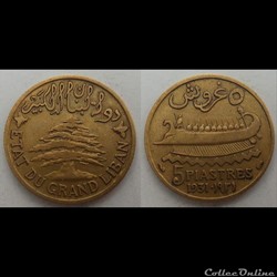 Liban 5 Piastres 1931