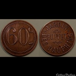 b- Jeton Grenoble 60C Buffet Jardin des Dauphins