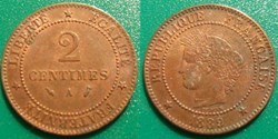 J-Troisième République 2 Centimes Céres 1889 A