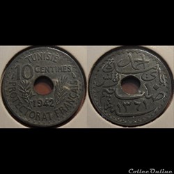 Tunisie 10 Centimes 1942