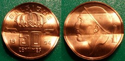 50 Centimes 1994 Belgique Destruction