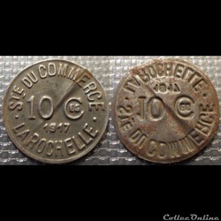 p- MN La Rochelle 10 C. 1917 Fe Elie:10.2