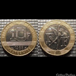 Lq 10 francs Génie de la Bastille 1988 23mm 6.5g