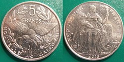 Nouvelle Calédonie 5 Francs 2015 IEOM