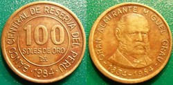 100 Soles de Oro 1984