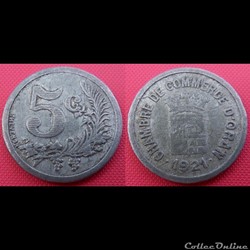 p- MN Oran (Algérie) 5 C. 1921 Al Elie:10.1