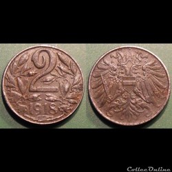 Autriche 2 Heller 1918