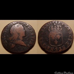 I7 Louis XV Sol au buste enfantin 1719 S