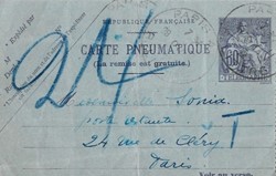 Carte pneumatique 1922