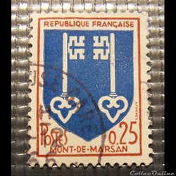 Timbre armoiries Mont de Marsan (40)
