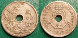 Belgique 5 Centimes 1907 Belgique
