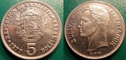 5 Bolivars 1977