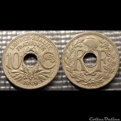 Dc 10 centimes EM Lindauer 1919 21mm 4g
