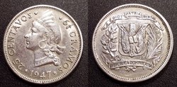 République Dominicaine 25 Centavos 1947