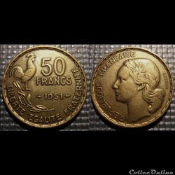 Na 50 francs Guiraud 1951 27mm 8g