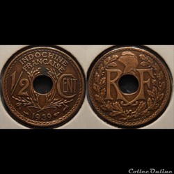 Indochine 1/2 cent 1939