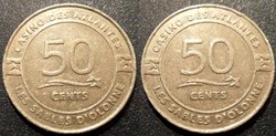 j- Jeton casino Les Sables d'Olonne Casino des Atlantes 50 Cents