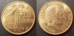 20 Centimes 1976 Rainier III
