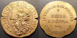 s- jeton BP Le Trésor des Pirates n° 8 GENES 5 Doppia 1653