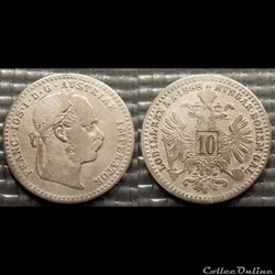 Autriche 10 Kreuser 1868