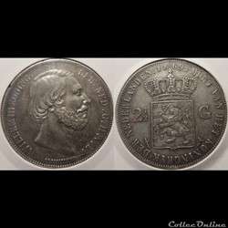 Pays Bas 2 1/2 Gulden 1869