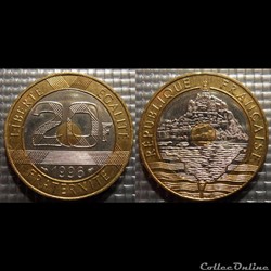 Md 20 francs Mont Saint Michel 1996 27mm 9g