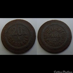 f- Jeton à consommer 20 C. -Delvert Paris