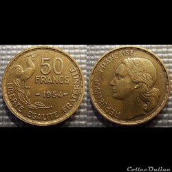 Na 50 francs Guiraud 1954 27mm 8g