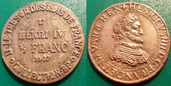 s- jeton BP Le Trésor des Rois de France n° 17 HENRI IV Franc 1607