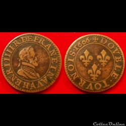 F10 Henri IV double tournois 1606 A Paris