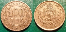 Brésil 100 Réis 1871
