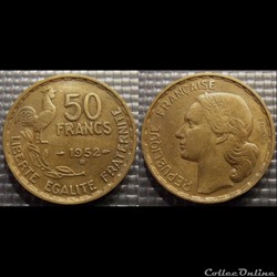 Na 50 francs Guiraud 1952 B 27mm 8g