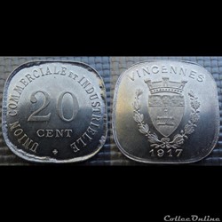 p- MN Vincennes 20C. 1917 Al Elie:10.1