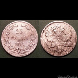 Finlande 25 Pennia 1894