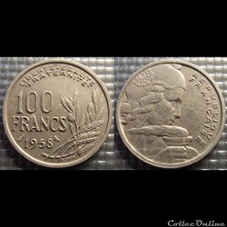 Oa 100 francs Cochet 1958 24mm 6g