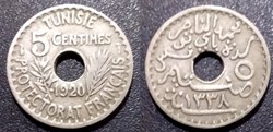 Tunisie 5 Centimes 1920 Grand module
